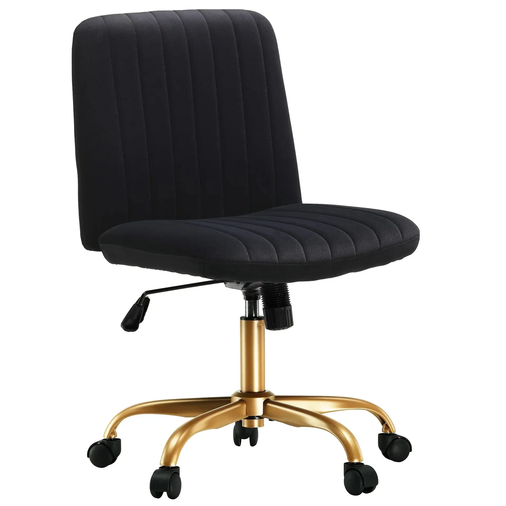 Mainstays Velvet Office Chair – Extra Plush, Black