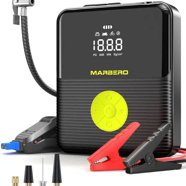 MARBERO Jump Starter – 12V & Air Compressor