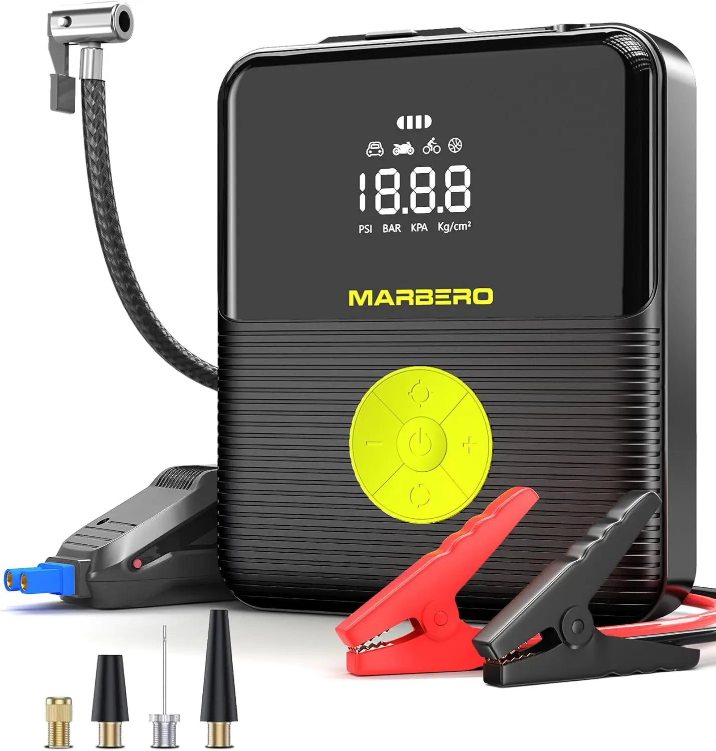 MARBERO Jump Starter – 12V & Air Compressor