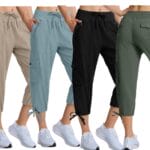 Women's Quick-Dry Hiking Capris – Lightweight Cargo Pants, 8 Pockets