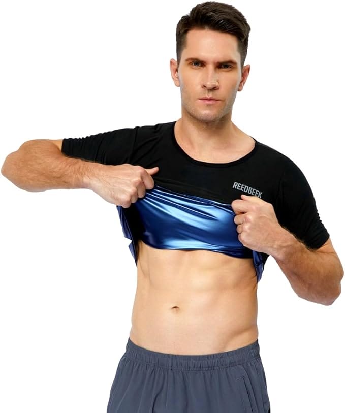 Sauna Sweat Suit Vest – Short Sleeve Weighted Shapewear Top