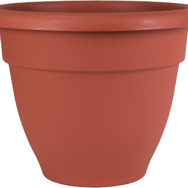 HC Companies 6" Caribbean Planter – Lightweight Plastic, Clay Color