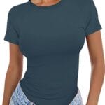 WIHOLL Women’s Workout Top – Short Sleeve Athletic Tee