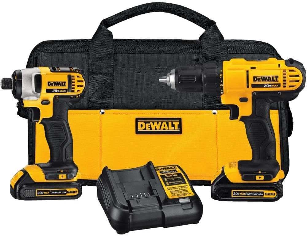 DEWALT 20V MAX Cordless Drill & Impact Driver – Combo Kit with Batteries