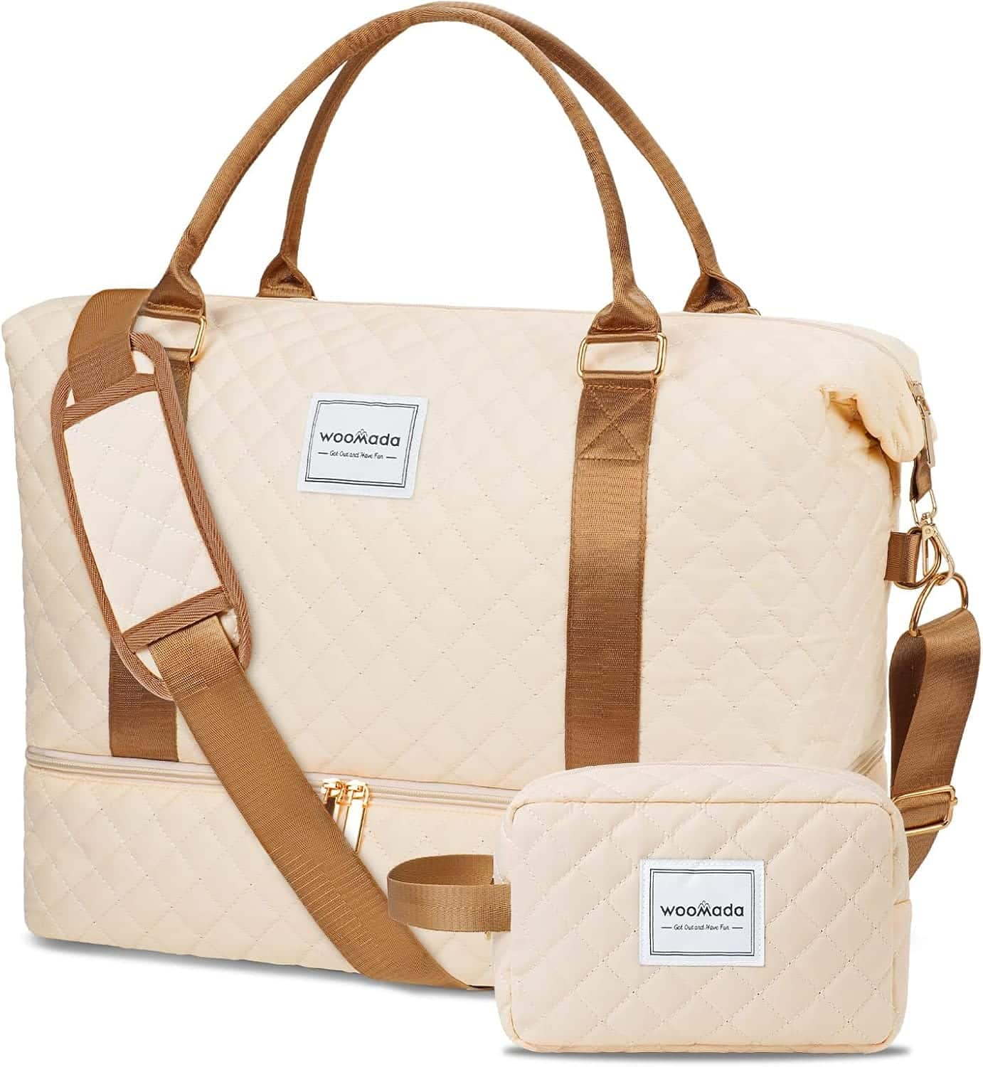WOOMADA Weekender Bag – Travel Duffel with Shoe Compartment