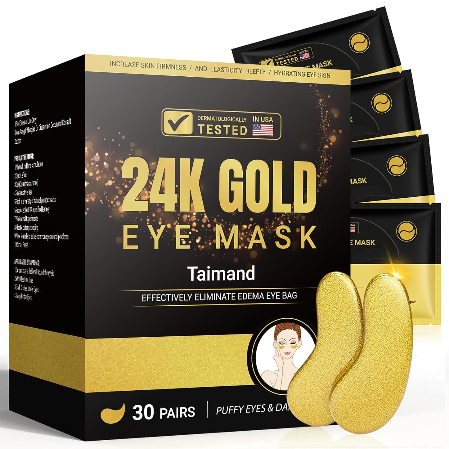 24K Gold Under Eye Patches