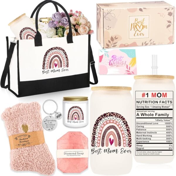 9PCS Mother’s Day Gift Basket – Perfect for Mom, Birthday & Christmas