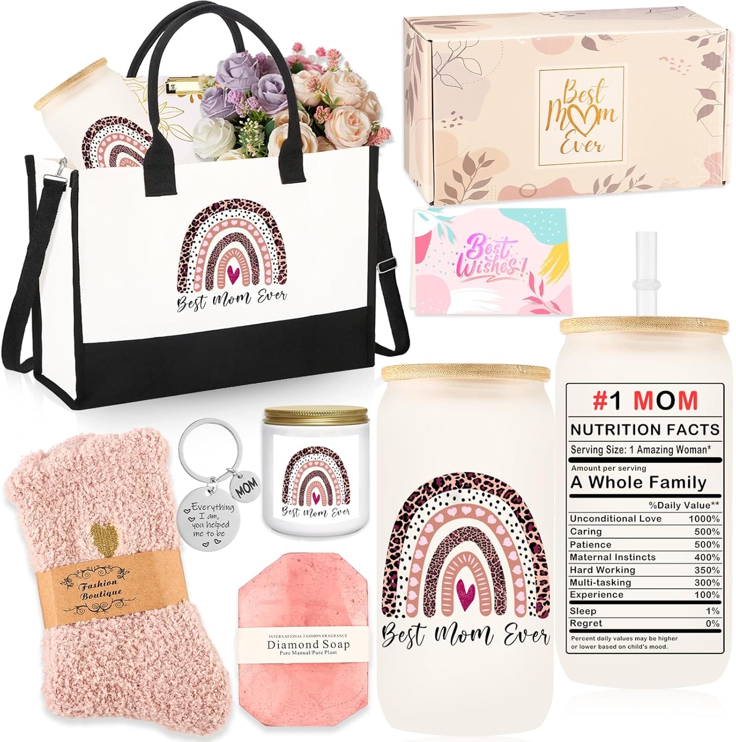 9PCS Mother’s Day Gift Basket – Perfect for Mom, Birthday & Christmas
