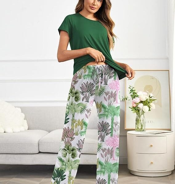 Ekouaer Women’s Pajama Set – Soft 2-Piece Lounge Sleepwear