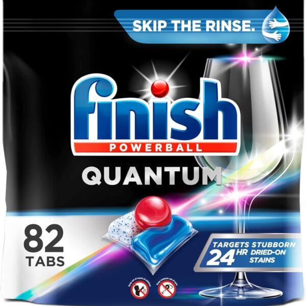 Finish Quantum Dishwasher Pods – 82 Ct, No Pre-Rinse Needed