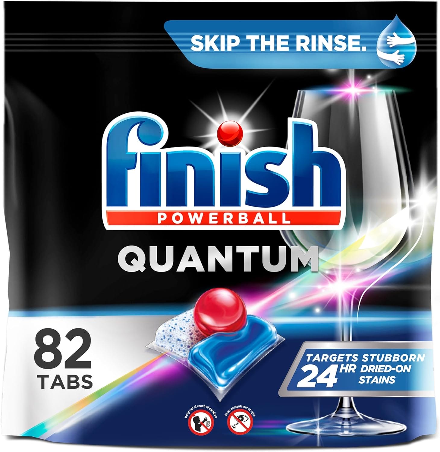 Finish Quantum Dishwasher Pods – 82 Ct, No Pre-Rinse Needed