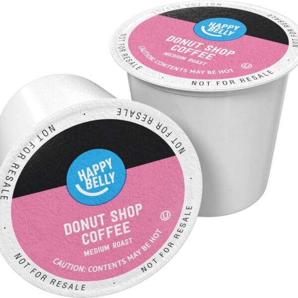 Happy Belly Medium Roast Coffee Pods – Donut Style, 100 Ct