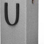 Collapsible Laundry Basket with Wheels – 80L Rolling Hamper with Handles