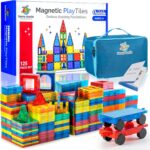 Magnetic Tiles 125 PCS – STEM Building Set with Carry Case