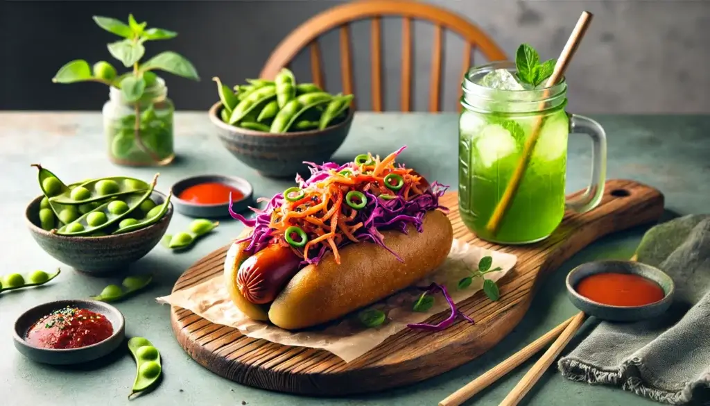  Healthy hot dog recipe with fresh veggies and turkey sausage in a whole wheat bun alldealhunt.com